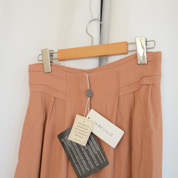 NWT See by Chloé Wide Leg Palazzo Pants Light Terracotta Sz 4 - Picture 4 of 7